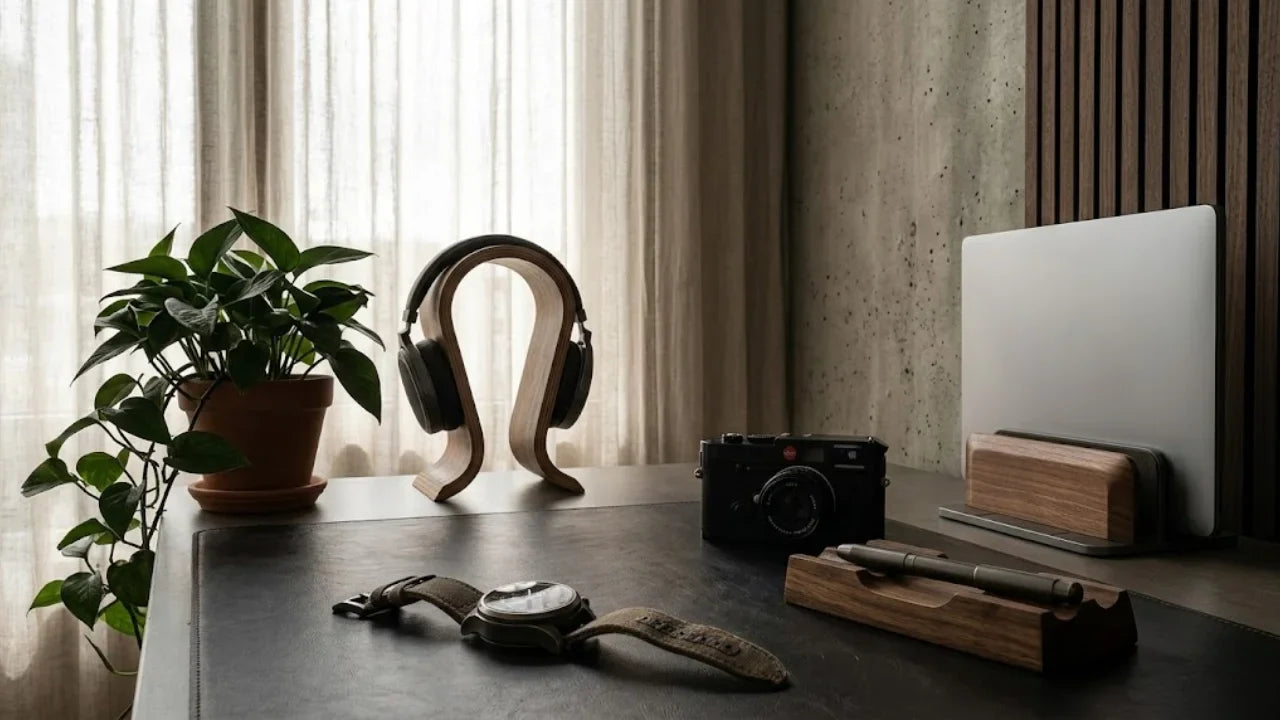 Wooden Desk Accessories for a Clean Setup